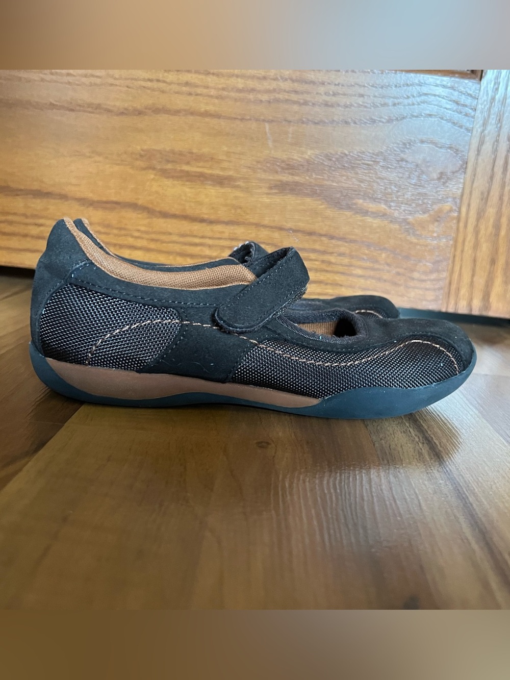 Lands' End Kids Black and Brown Mary Jane Sneaker
